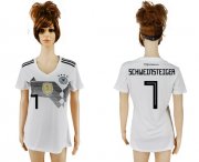 Wholesale Cheap Women's Germany #7 Schweinsteiger White Home Soccer Country Jersey