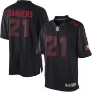 Wholesale Cheap Nike 49ers #21 Deion Sanders Black Men's Stitched NFL Impact Limited Jersey