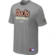 Wholesale Cheap Arizona Diamondbacks Nike Short Sleeve Practice MLB T-Shirt Light Grey