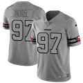 Wholesale Cheap San Francisco 49ers #97 Nick Bosa Men's Nike Gray Gridiron II Vapor Untouchable Limited NFL Jersey