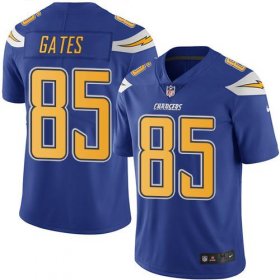 Wholesale Cheap Nike Chargers #85 Antonio Gates Electric Blue Men\'s Stitched NFL Limited Rush Jersey