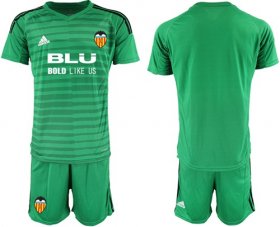 Wholesale Cheap Valencia Blank Green Goalkeeper Soccer Club Jersey