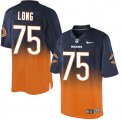 Wholesale Cheap Nike Bears #75 Kyle Long Navy Blue/Orange Men's Stitched NFL Elite Fadeaway Fashion Jersey