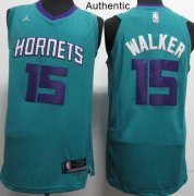 Wholesale Cheap Nike Charlotte Hornets #15 Kemba Walker Teal NBA Jordan Authentic Icon Edition Jersey