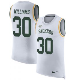 Wholesale Cheap Nike Packers #30 Jamaal Williams White Men\'s Stitched NFL Limited Rush Tank Top Jersey