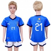 Wholesale Cheap Italy #21 Pirlo Home Kid Soccer Country Jersey