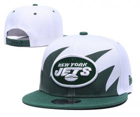 Wholesale Cheap Jets Team Logo Green White Adjustable Hat GS