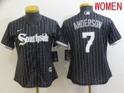 Wholesale Cheap Women Chicago White Sox 7 Anderson City Edition Black Game Nike 2021 MLB Jersey