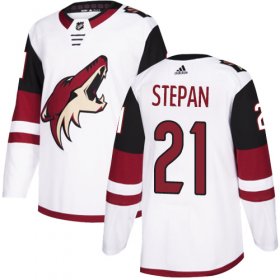 Wholesale Cheap Adidas Coyotes #21 Derek Stepan White Road Authentic Stitched NHL Jersey