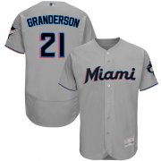 Wholesale Cheap marlins #21 Curtis Granderson Grey Flexbase Authentic Collection Stitched MLB Jersey