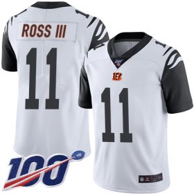 Wholesale Cheap Nike Bengals #11 John Ross III White Men\'s Stitched NFL Limited Rush 100th Season Jersey