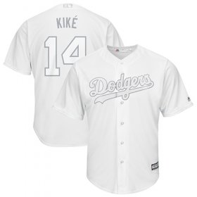 Wholesale Cheap Dodgers #14 Enrique Hernandez White \"Kike\" Players Weekend Cool Base Stitched MLB Jersey