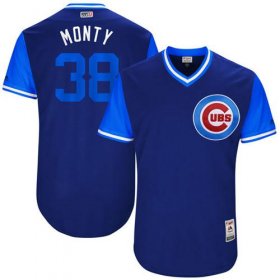 Wholesale Cheap Cubs #38 Mike Montgomery Royal \"Monty\" Players Weekend Authentic Stitched MLB Jersey