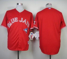 Wholesale Cheap Blue Jays Blank Red Canada Day Stitched MLB Jersey