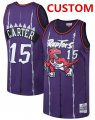 Wholesale Cheap Mitchell and Ness Toronto Raptors Custom Purple Throwback stitched nba jersey