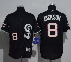Wholesale Cheap White Sox #8 Bo Jackson Black New Flexbase Authentic Collection Stitched MLB Jersey