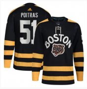 Cheap Men's Boston Bruins #51 Matthew Poitras Black Winter Classic Primegreen Stitched Jersey