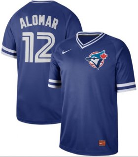Wholesale Cheap Nike Blue Jays #12 Roberto Alomar Royal Authentic Cooperstown Collection Stitched MLB Jersey