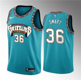 Wholesale Cheap Men\'s Memphis Grizzlies #36 Marcus Smart Teal 2023 Draft Classic Edition Stitched Basketball Jersey