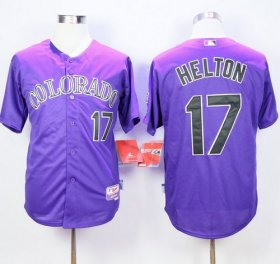 Wholesale Cheap Rockies #17 Todd Helton Purple Cool Base Stitched MLB Jersey