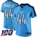 Wholesale Cheap Nike Titans #44 Vic Beasley Jr Light Blue Women's Stitched NFL Limited Rush 100th Season Jersey