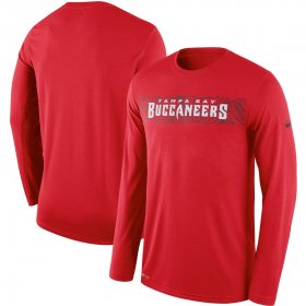 Wholesale Cheap Tampa Bay Buccaneers Nike Sideline Seismic Legend Long Sleeve T-Shirt Red