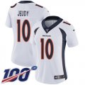 Wholesale Cheap Nike Broncos #10 Jerry Jeudy White Women's Stitched NFL 100th Season Vapor Untouchable Limited Jersey