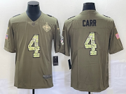 Wholesale Cheap Men's New Orleans Saints #4 Derek Carr Olive With Camo 2017 Salute To Service Stitched NFL Nike Limited Jersey