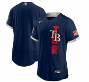 Wholesale Cheap Men's Tampa Bay Rays Blank 2021 Navy All-Star Flex Base Stitched MLB Jersey