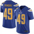 Wholesale Cheap Nike Chargers #49 Drue Tranquill Electric Blue Men's Stitched NFL Limited Rush Jersey