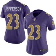 Wholesale Cheap Nike Ravens #23 Tony Jefferson Purple Women's Stitched NFL Limited Rush Jersey