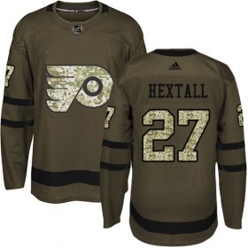 Wholesale Cheap Adidas Flyers #27 Ron Hextall Green Salute to Service Stitched Youth NHL Jersey