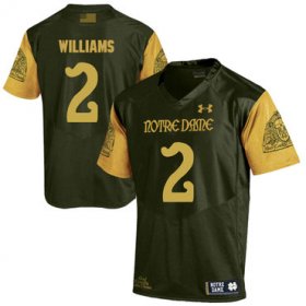 Wholesale Cheap Notre Dame Fighting Irish 2 Dexter Williams Olive Green College Football Jersey