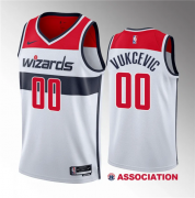 Wholesale Cheap Men's Washington Wizards #00 Tristan Vukcevic White 2023 Draft Association Edition Stitched Jersey