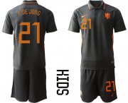Wholesale Cheap 2021 European Cup Netherlands away Youth 21 soccer jerseys