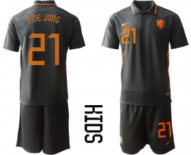 Wholesale Cheap 2021 European Cup Netherlands away Youth 21 soccer jerseys