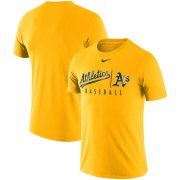 Wholesale Cheap Oakland Athletics Nike MLB Practice T-Shirt Gold