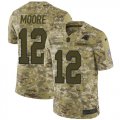 Wholesale Cheap Nike Panthers #12 DJ Moore Camo Youth Stitched NFL Limited 2018 Salute to Service Jersey