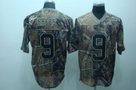 Wholesale Cheap Saints #9 Drew Brees Camouflage Realtree Embroidered NFL Jersey