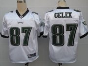 Wholesale Cheap Eagles #87 Brent Celek White Stitched NFL Jersey
