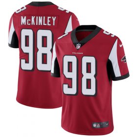 Wholesale Cheap Nike Falcons #98 Takkarist McKinley Red Team Color Men\'s Stitched NFL Vapor Untouchable Limited Jersey