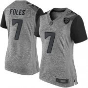 Wholesale Cheap Nike Jaguars #7 Nick Foles Gray Women's Stitched NFL Limited Gridiron Gray Jersey