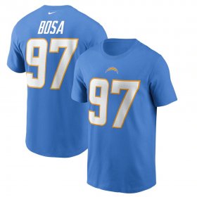Wholesale Cheap Los Angeles Chargers #97 Joey Bosa Nike Team Player Name & Number T-Shirt Powder Blue