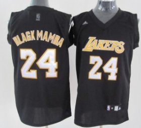 Wholesale Cheap Los Angeles Lakers #24 Black Mamba Black Fashion Jersey