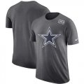 Wholesale Cheap NFL Men's Dallas Cowboys Nike Anthracite Crucial Catch Tri-Blend Performance T-Shirt