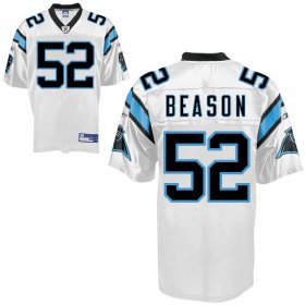 Wholesale Cheap Panthers #52 Jon Beason White Stitched NFL Jersey