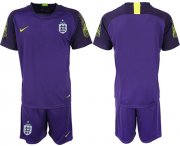 Wholesale Cheap England Blank Purple Goalkeeper Soccer Country Jersey