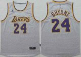 Wholesale Cheap Men's Los Angeles Lakers #24 Kobe Bryant Revolution 30 Swingman 2014 New Gray Jersey