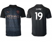 Wholesale Cheap Men 2020-2021 club Manchester City away aaa version 19 black Soccer Jerseys