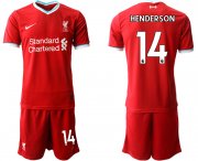 Wholesale Cheap Men 2020-2021 club Liverpool home 14 red Soccer Jerseys